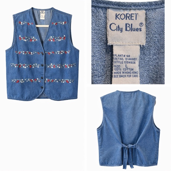 Vintage Koret Blue Denim Maxi Skirt - Picture 3 of 3